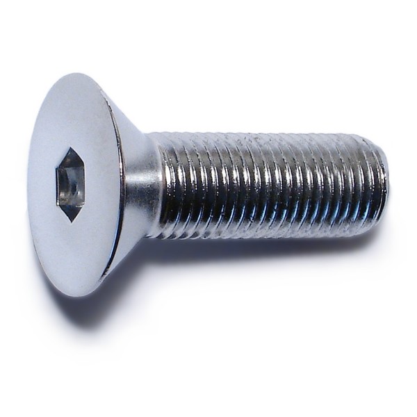 Midwest Fastener 3/8"-24 Socket Head Cap Screw, Chrome Plated Steel, 1-1/4 in Length, 6 PK 79952